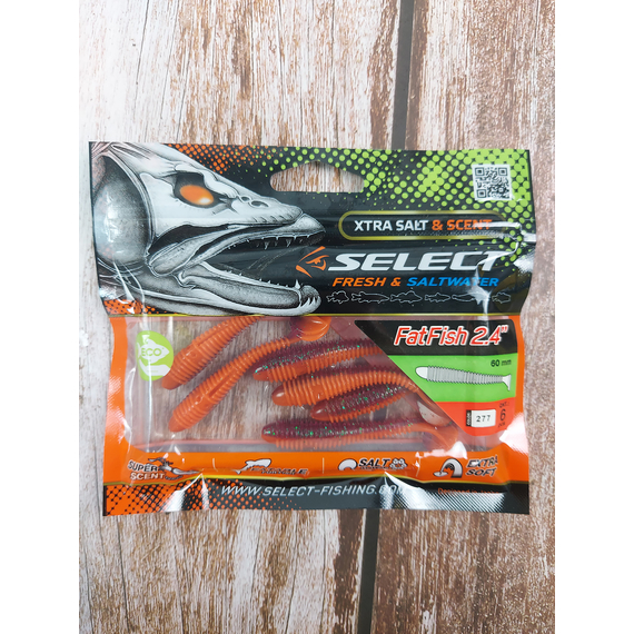 Силікон Select Fatfish 2.4" col.277 (6 шт/упак), Довжина силікону: 2.4" (6.1 см), Колір силікону: 277, фото , изображение 9