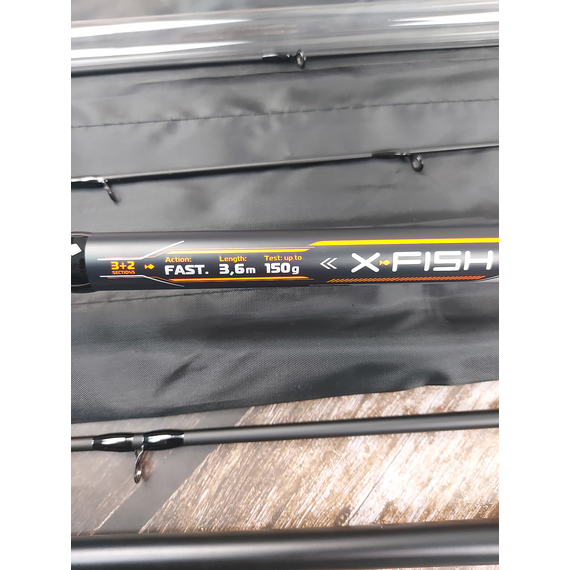 Фідер X-Fish Trophy Feeder 3.60m Max 150g (2 вершинки з тубусом, чохол), Модель: 3.6m 150g, фото , изображение 7