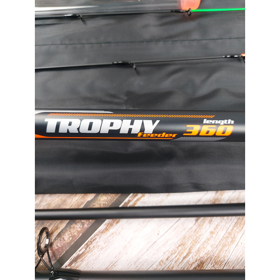 Фідер X-Fish Trophy Feeder 3.60m Max 150g (2 вершинки з тубусом, чохол), Модель: 3.6m 150g, фото , изображение 8