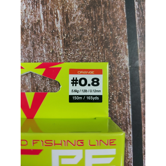 Шнур риболовний Select Basic PE 150m, 0.12mm, 12Lb/5.6kg, колір: помаранчевий, Діаметр: 0.12mm, Розмотування: 150m, Колір: помаранчевий, фото , изображение 5