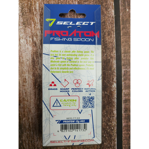 Блешня Select ProAtom 12.0g 59mm #03, Вага блешні: 12г, Колір блешні: 03, фото , изображение 4