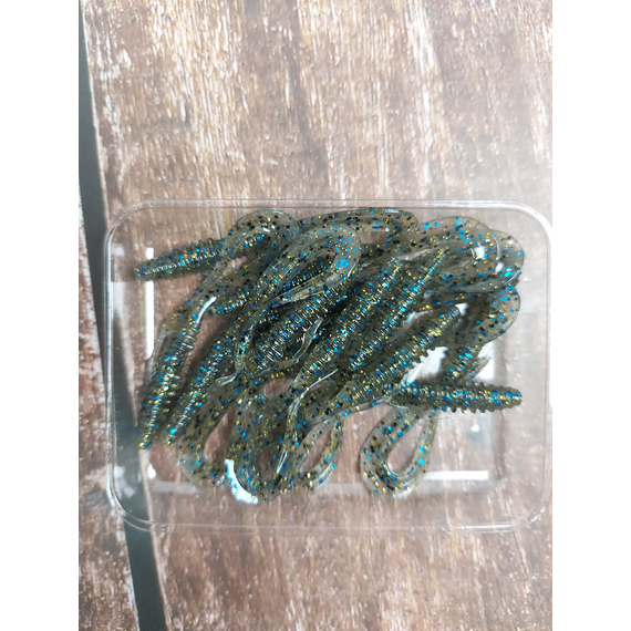 Силикон Keitech Mad Wag Mini 2.5" (12 шт/упак) ц:205 bluegill, Длина силикона: 2.5" (6.3 см), Расцветка силикона: 205 Bluegill, фото , изображение 7