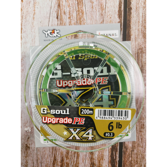 Шнур YGK G-Soul X4 Upgrade 200m (салат.) #0.3/6lb, Диаметр: #0.3/0.094mm, Размотка: 200m, Выберите цвет: салатовый , фото , изображение 5