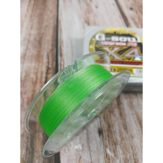 Шнур YGK G-Soul X4 Upgrade 200m (салат.) #0.3/6lb, Диаметр: #0.3/0.094mm, Размотка: 200m, Выберите цвет: салатовый , фото , изображение 6