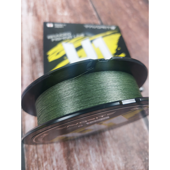 Шнур Favorite U1 PE 4x 150m (dark green) #0.6/0.132mm 8lb/3.6kg, Діаметр: #0.6/0.132mm, Розмотування: 150, Колір: темно-зелений, фото , изображение 11