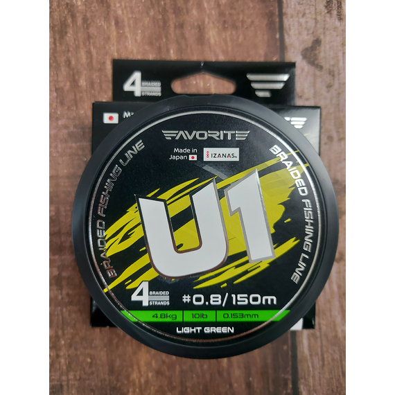 Шнур Favorite U1 PE 4x 150m (light green) #0.8/0.153mm 10lb/4.8kg, Діаметр: #0.8/0.153mm, Розмотування: 150, Колір: салатовий, фото , изображение 10