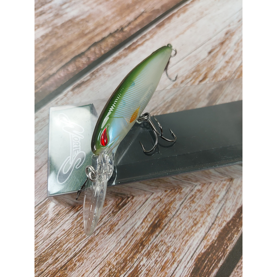 Воблер Nories Laydown Minnow Deep Just Wakasagi SP 66mm 6.1g BR-322, Цвет воблера: BR-322, фото , изображение 6