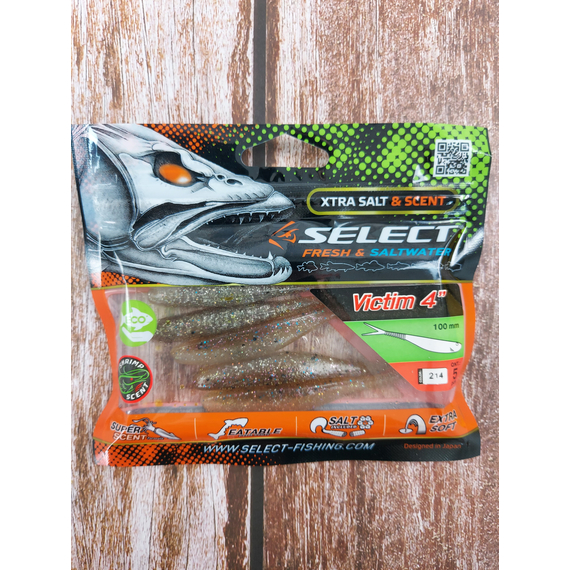 Силікон Select Victim V-Tail 4" #214 (5 шт / уп), Длина силикона: 4.0" (10.16 см), Расцветка силикона: 214, фото , изображение 3