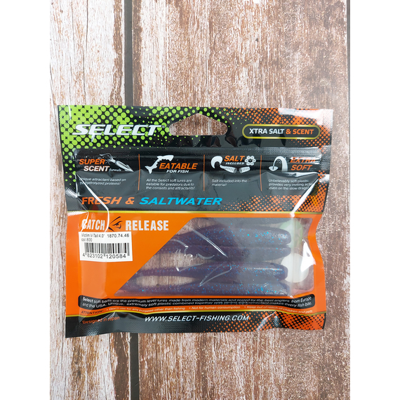 Силікон Select Victim V-Tail 4" #800 (5 шт / уп), Длина силикона: 4.0" (10.16 см), Расцветка силикона: 800, фото , изображение 4