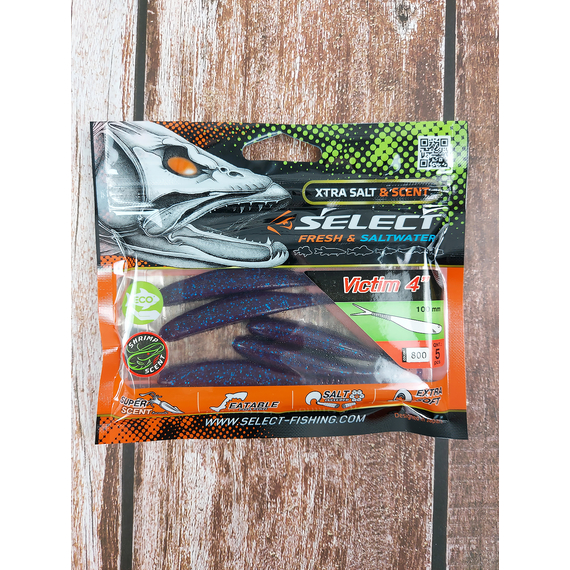 Силікон Select Victim V-Tail 4" #128 (5 шт / уп), Довжина силікону: 4.0" (10.16 см), Колір силікону: 128, фото , изображение 3