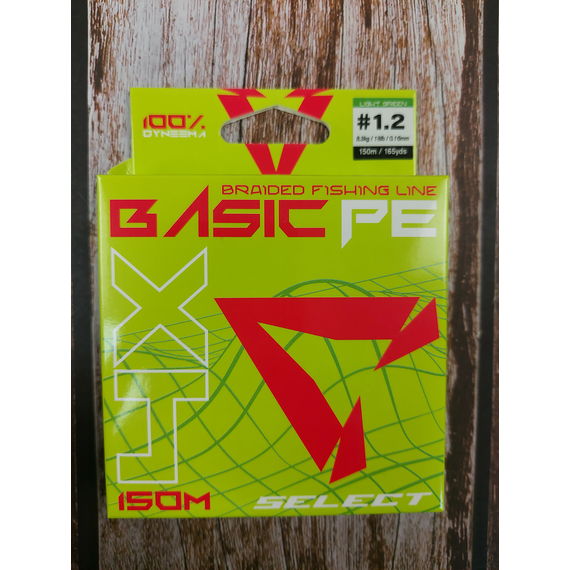 Шнур риболовний Select Basic PE 150m, 0.16mm, 18Lb/8.3kg, колір: салатовий, Діаметр: 0.16mm, Розмотування: 150m, Колір: салатовий, фото , изображение 2