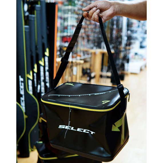 Сумка-бакан Select Folding Bakkan PRO 23L (36x24x27 см) з жорстким дном та тримачами вудлищ (Rod Holder), колір: чорний, Об'єм сумки: 23L PRO, Колір сумки: Чорний, фото , изображение 9