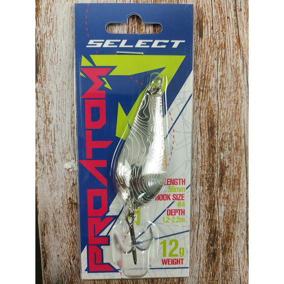 Блешня Select ProAtom 12.0g 59mm #01, Вага блешні: 12г, Колір блешні: 01, фото , изображение 3