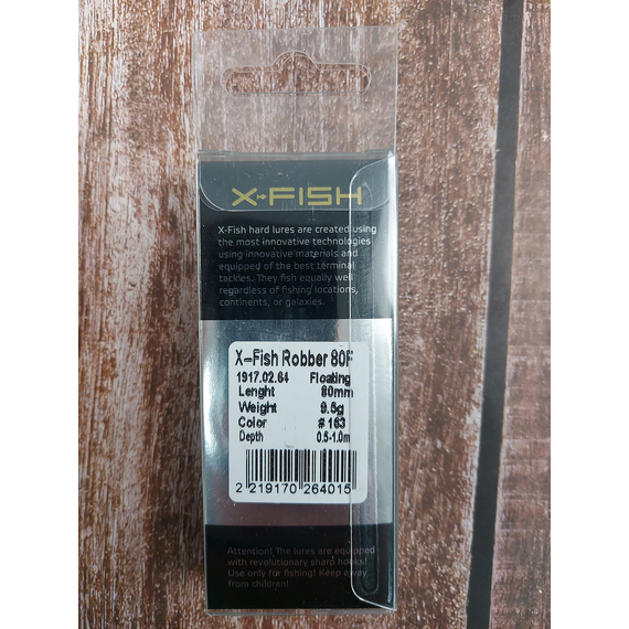 Воблер X-Fish Robber 80F 80mm 9.5g #163 (0.5-1.0m), Размер/Вес: 80mm/9.5g, Цвет воблера: 163, фото , изображение 4