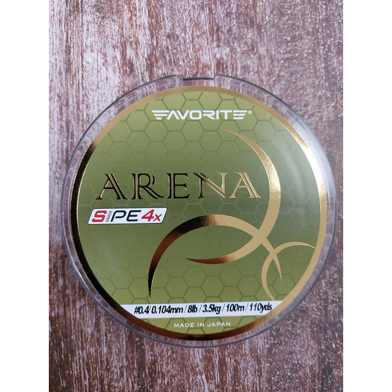Шнур Favorite Arena PE 4x 100m (silver gray) #0.4/0.104mm 8lb/3.5kg, Діаметр: #0.4/0.104mm, Розмотування: 100m, Колір: серый, фото , изображение 4