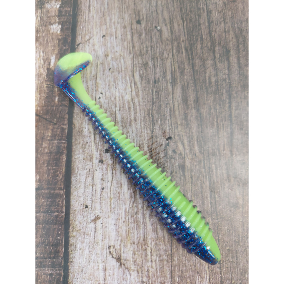 Силикон Keitech Swing Impact FAT 4.8" (5 шт/уп) цвет: pal#06 violet lime berry, Длина силикона: 4.8" (12.2 см), Расцветка силикона: PAL#06 Violet Lime Berry, фото , изображение 5
