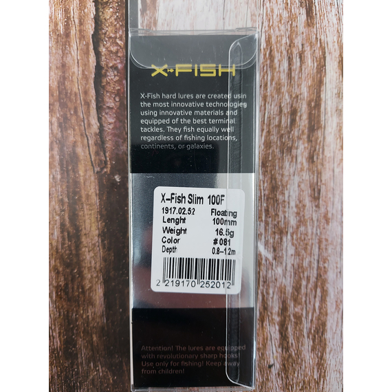 Воблер X-Fish Slim 100F 100mm 16.5g #081 (0.8-1.2m), Розмір/Вага: 100mm/16.5g, Колір воблера: 081, фото , изображение 4