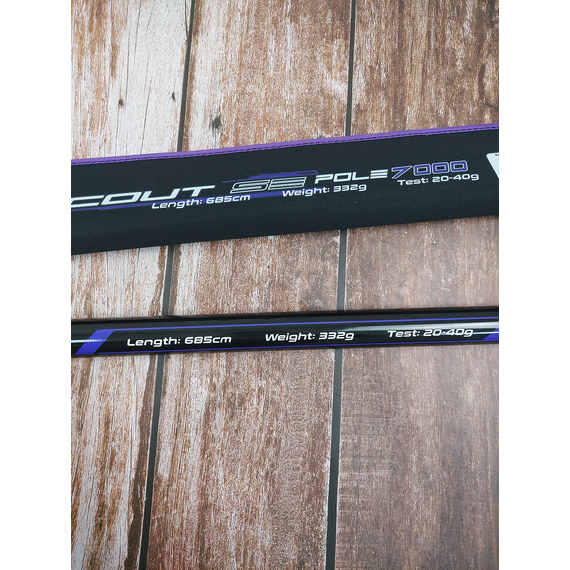 Махове вудилище Brain Scout SE Pole 7m, тест 20-40g (телескопічне, без кілець, з конектором) + чохол, Довжина: 7m, Тип вудлища: без кілець (махове), фото , изображение 7
