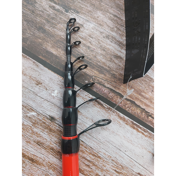 Болонське вудлище Brain Axent Carp X Bolo 4.00m 50-150g для бічного ківка (телескопічне, з кільцями) + чохол та захист на кільця, Довжина: 4m, фото , изображение 10