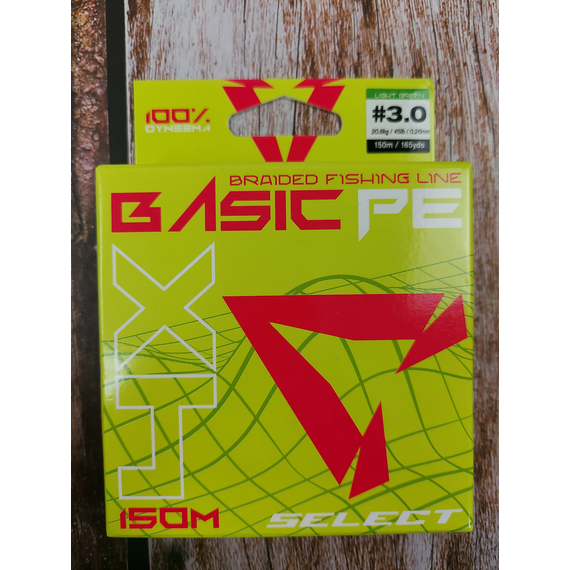 Шнур риболовний Select Basic PE 150m, 0.26mm, 45Lb/20.8kg, колір: салатовий, Діаметр: 0.26mm, Розмотування: 150m, Колір: салатовий, фото , изображение 2