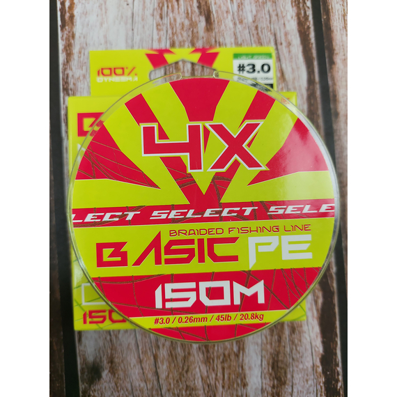 Шнур риболовний Select Basic PE 150m, 0.26mm, 45Lb/20.8kg, колір: салатовий, Діаметр: 0.26mm, Розмотування: 150m, Колір: салатовий, фото , изображение 3