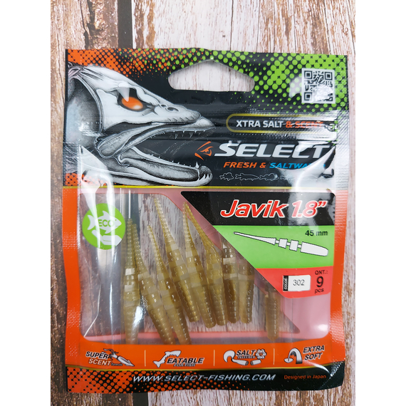 Силікон Select Javik 1.8" #302 (9 шт / уп), Довжина силікону: 1.8" (4.57 см), Колір силікону: 302, фото , изображение 3