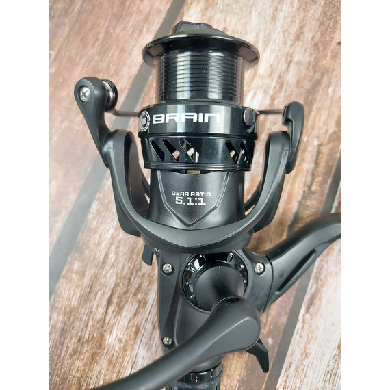 Котушка Brain Apex Double 3000, підшип. 6+1, з бейтранером (ручка вкручується в головну пару), Розмір шпулі: 3000 New, фото , изображение 11