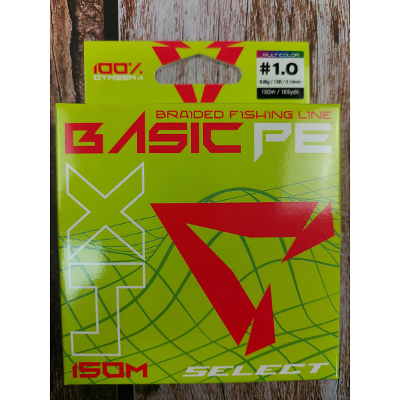 Шнур риболовний Select Basic PE 150m, 0.14mm, 15Lb/6.8kg, колір: різнобарвний, Діаметр: 0.14mm, Розмотування: 150m, Колір: мультиколор, фото , изображение 2