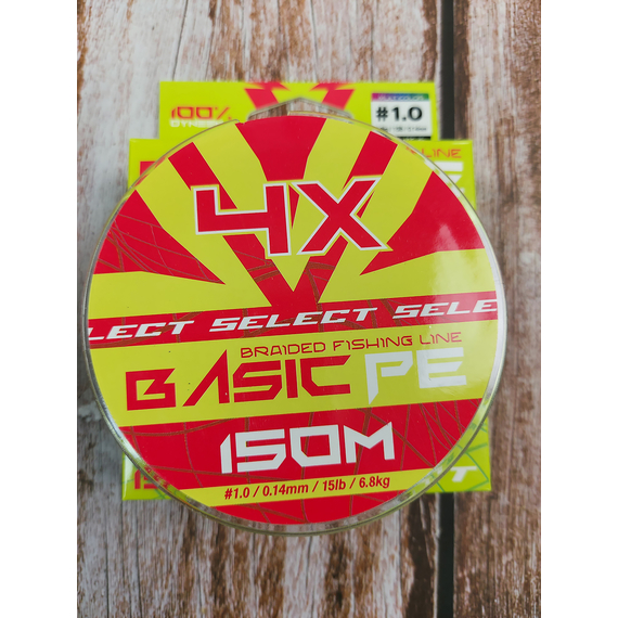 Шнур риболовний Select Basic PE 150m, 0.14mm, 15Lb/6.8kg, колір: різнобарвний, Діаметр: 0.14mm, Розмотування: 150m, Колір: мультиколор, фото , изображение 6