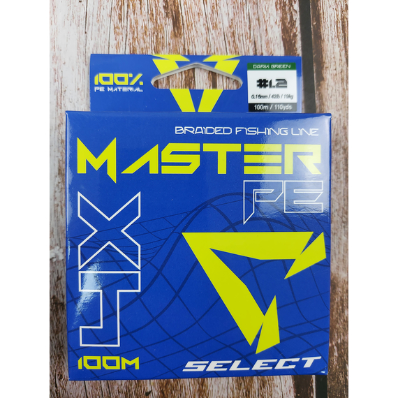 Шнур Select Master PE 100m (темн.-зел.) 0.16мм 19кг, Диаметр: 0.16mm, Размотка: 100m, Выберите цвет: темно-зеленый, фото , изображение 6