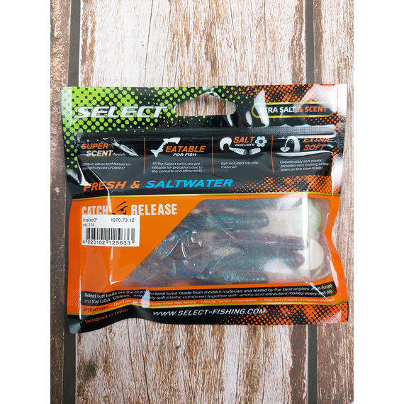 Силікон Select Kraken 3" #314 (5 шт / уп), Длина силикона: 3" (7.62 см), Расцветка силикона: 314, фото , изображение 4