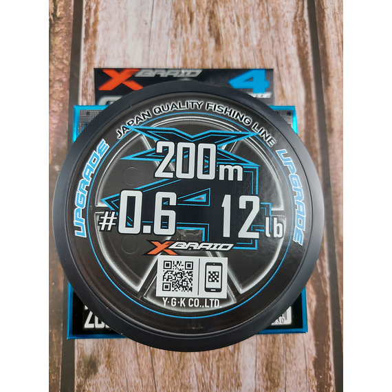 Шнур YGK X-Braid Upgrade X4 200m #0.6/0.128mm 12Lb/5.5kg, Диаметр: #0.6/0.128mm, Размотка: 200m, фото , изображение 7