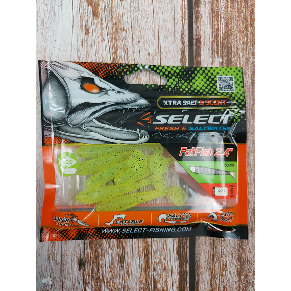 Силікон Select Fatfish 2.4" col.072 (6 шт/упак), Довжина силікону: 2.4" (6.1 см), Колір силікону: 072, фото , изображение 5