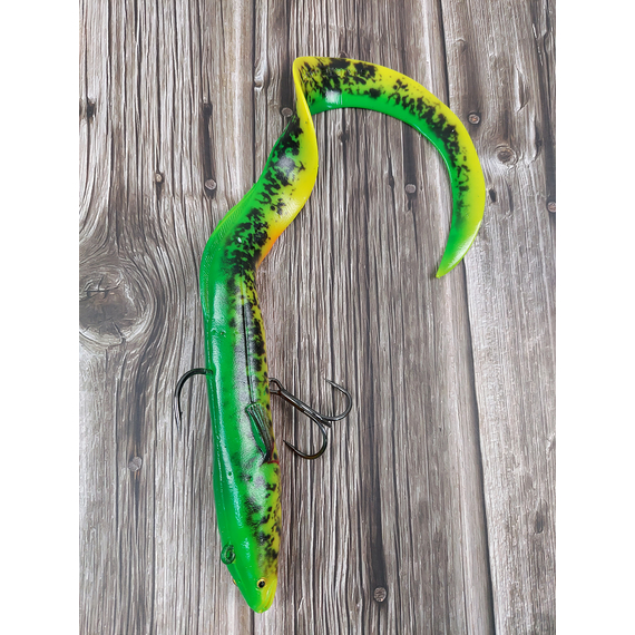 Силикон Savage Gear 4D Real Eel 300mm 80.0g Firetiger (поштучно), Длина силикона: 300mm, Расцветка силикона: Firetiger, фото , изображение 3