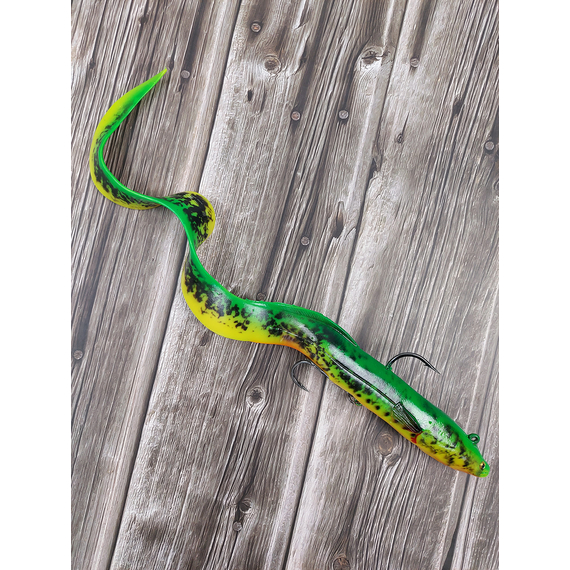 Силикон Savage Gear 4D Real Eel 300mm 80.0g Firetiger (поштучно), Длина силикона: 300mm, Расцветка силикона: Firetiger, фото , изображение 6