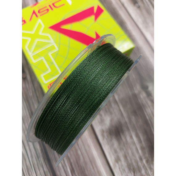 Шнур Select Basic PE 100m (темн-зел.) 0.26mm 45lb/20.8kg, Диаметр: 0.26mm, Размотка: 100m, Выберите цвет: темно-зелений, фото , изображение 4