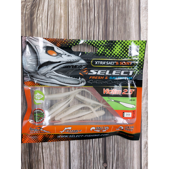 Силікон Select Victim V-Tail 2.5" #313 (7 шт / уп), Довжина силікону: 2.5" (6.1 см), Колір силікону: 313, фото , изображение 3