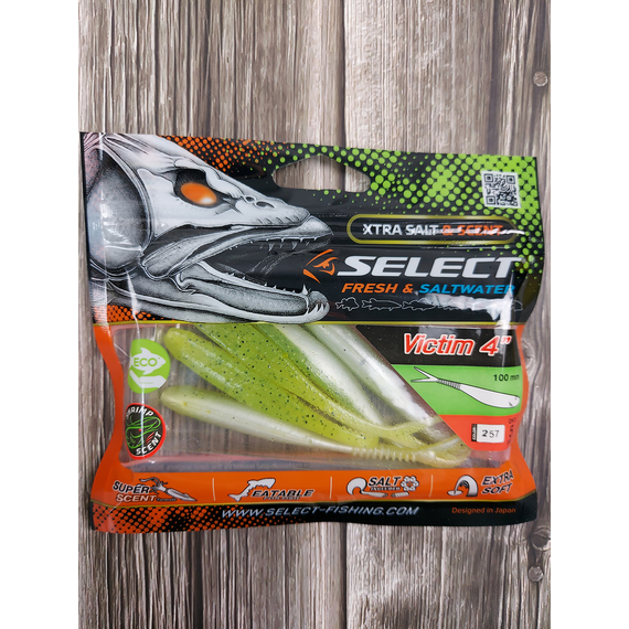 Силікон Select Victim V-Tail 4" #257 (5 шт / уп), Довжина силікону: 4.0" (10.16 см), Колір силікону: 257, фото , изображение 3