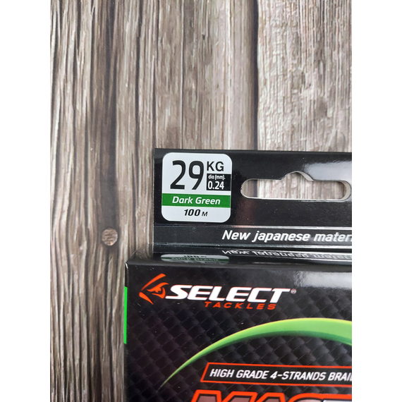 Шнур Select Master PE 100m 0.24мм 29кг темн.-зел., Діаметр: 0.24mm, Розмотування: 100m, Колір: темно-зеленый, фото , изображение 7