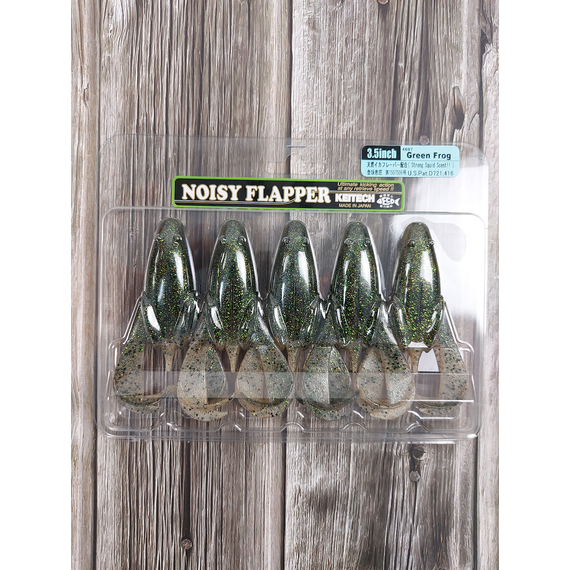 Силікон Keitech Nosiy Flapper 3.5" (5 шт/упак), колір:469 green frog, фото , изображение 2