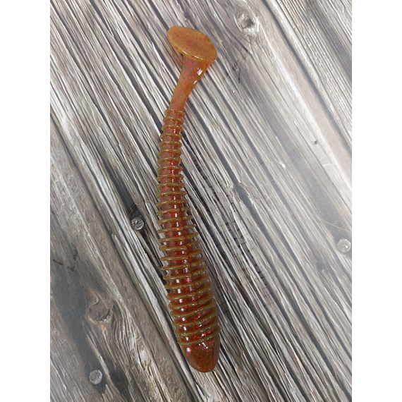 Силікон Keitech Swing Impact 4.5" (6 шт/упак), колір:pal#07 motoroil red flake, Довжина силікону: 4.5" (11.4 см), Колір силікону: pal#07 motoroil red flake, фото , изображение 7