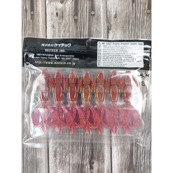 Силикон Keitech Crazy Flapper 3.6" (7 шт/уп), цвет: ea#18 mystic lime chart, Длина силикона: 3.6" (9.1 см), Расцветка силикона: EA#18 Mystic Lime Chart, фото , изображение 4