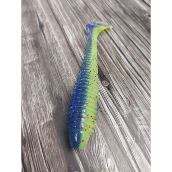 Силікон Keitech Swing Impact FAT 3.8" (6 шт/уп),, колір: ea#20 violet chart red fl, Довжина силікону: 3.8" (9.7 см), Колір силікону: EA#20 Violet Chart Red Fl, фото , изображение 5