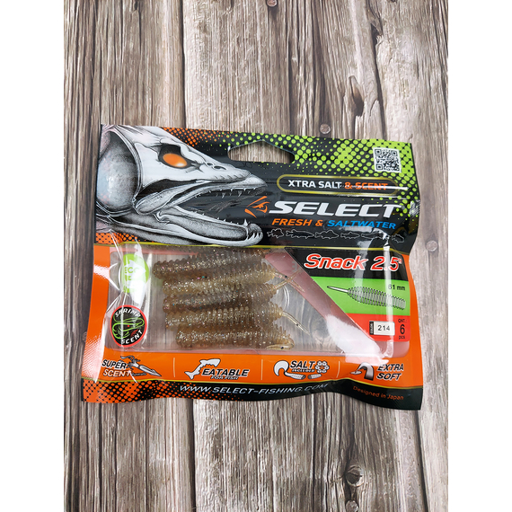 Силікон Select Snack 2.5" col.214 (6 шт/пак), Довжина силікону: 2.5" (6.1 см), Колір силікону: 214, фото , изображение 4