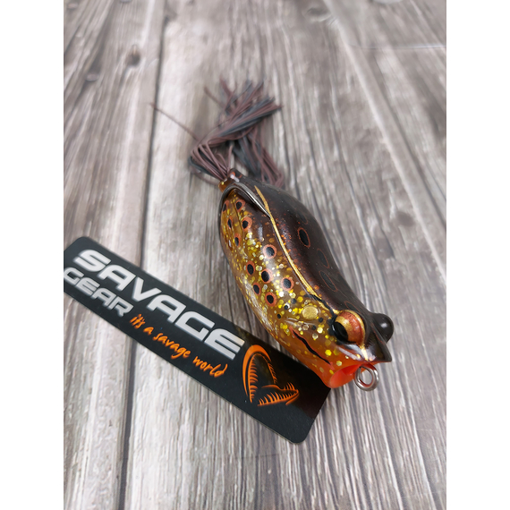 Воблер Savage Gear Hop Popper Frog F 55mm 15.0g Tan, Розмір/Вага: 55мм/15г, Колір воблера: Tanago, фото , изображение 6