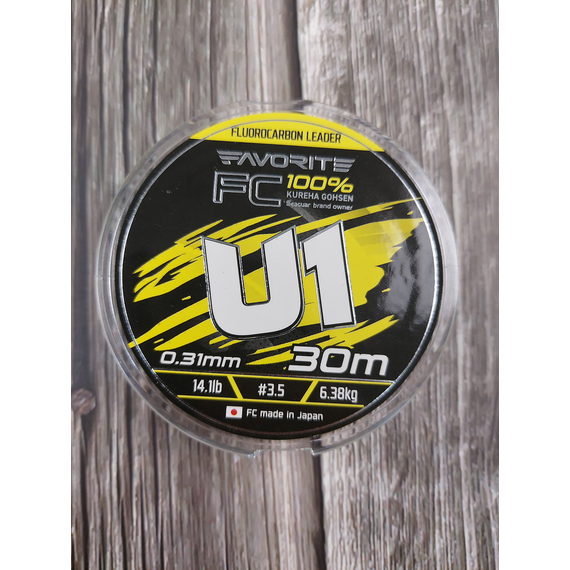 Флюорокарбон Favorite U1 FC 30m #3.5/0.31mm 14.1lb/6.38kg, Диаметр: 0.31mm, Размотка: 30m, фото , изображение 6
