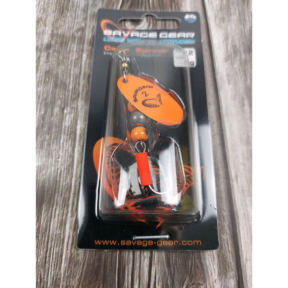 Блешня Savage Gear Caviar Spinner #2 6g 06-Flou Orange, Вага блешні: 6g, Колір блешні: Fluo Orange, фото , изображение 4