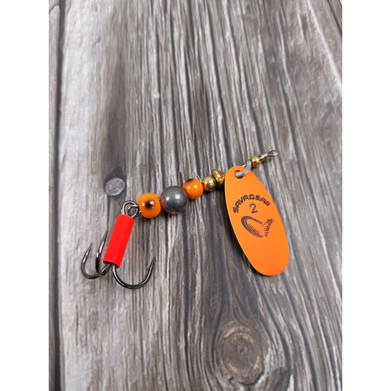 Блешня Savage Gear Caviar Spinner #2 6g 06-Flou Orange, Вага блешні: 6g, Колір блешні: Fluo Orange, фото , изображение 5