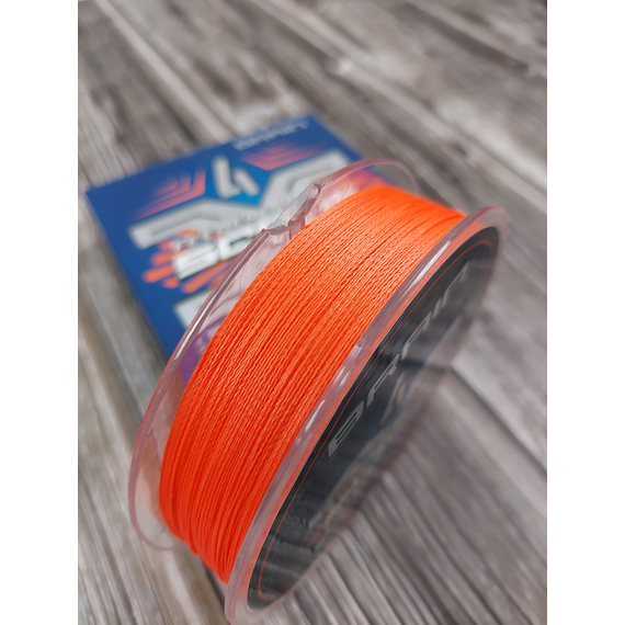 Шнур Brain Scout 4X 150m (fluoro Orange) 0.205мм 14,6kg, Діаметр: 0.205mm, Колір: fluoro Orange, фото , изображение 9