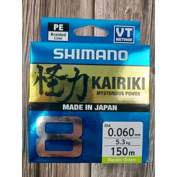 Шнур Shimano Kairiki 8 PE 150m 0.06mm 5.3kg салатовий (Japan), Діаметр: 0.06mm, Розмотування: 150m, Колір: салатовый, фото , изображение 8